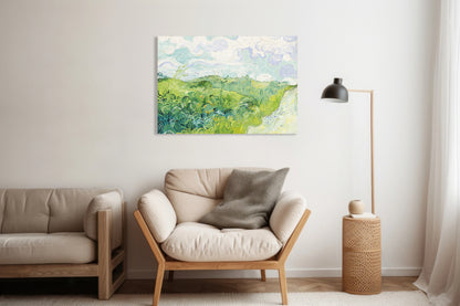 Obraz  Green Wheat Fields, Van Gogh Vintage do Salonu