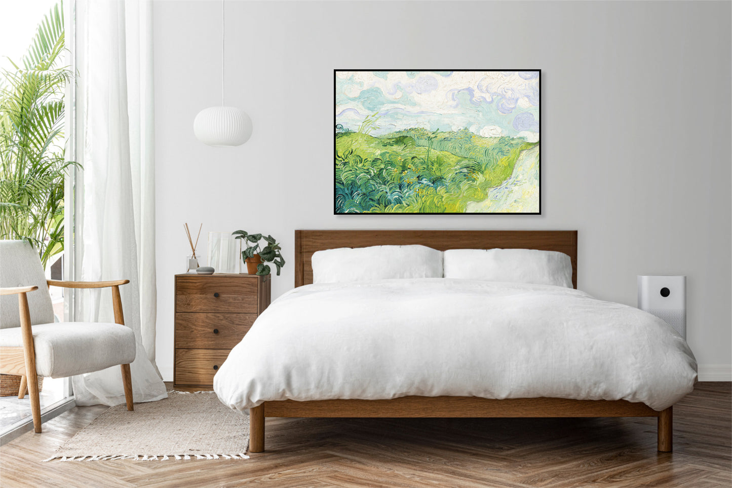 Plakat  Green Wheat Fields, Van Gogh Vintage do Salonu