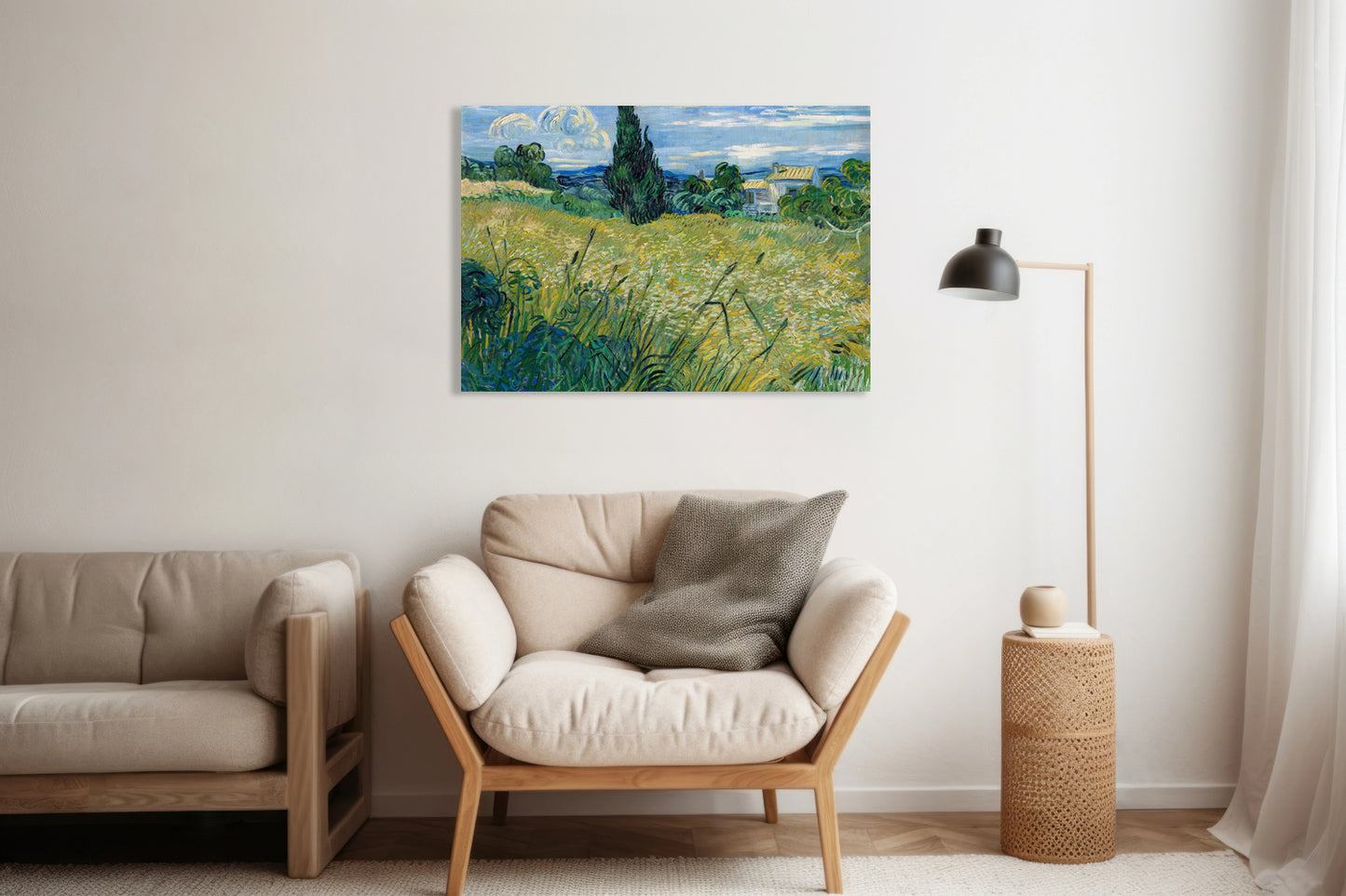Obraz   Green Wheat Field with Cypress, Van Gogh Vintage