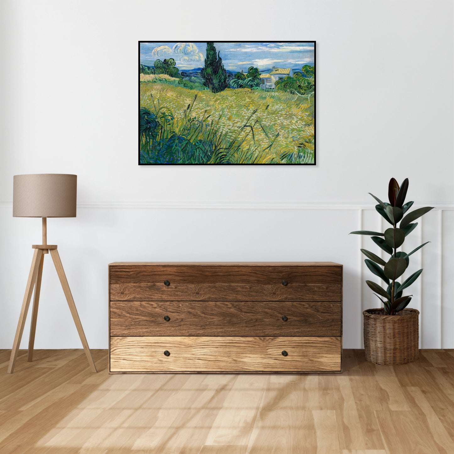 Plakat   Green Wheat Field with Cypress, Van Gogh Vintage