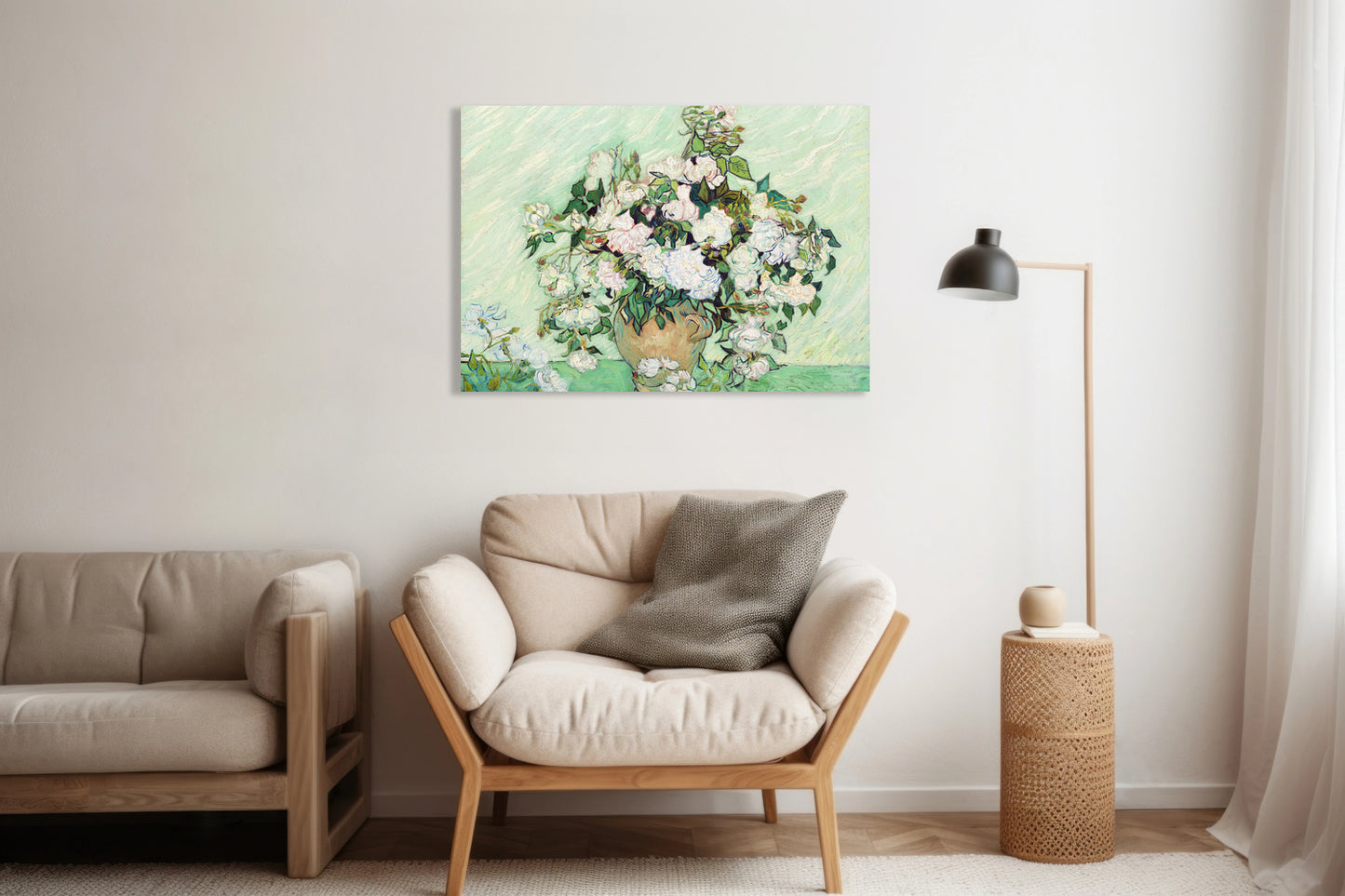 Obraz   Wazon z Różami, Van Gogh Vintage do Salonu
