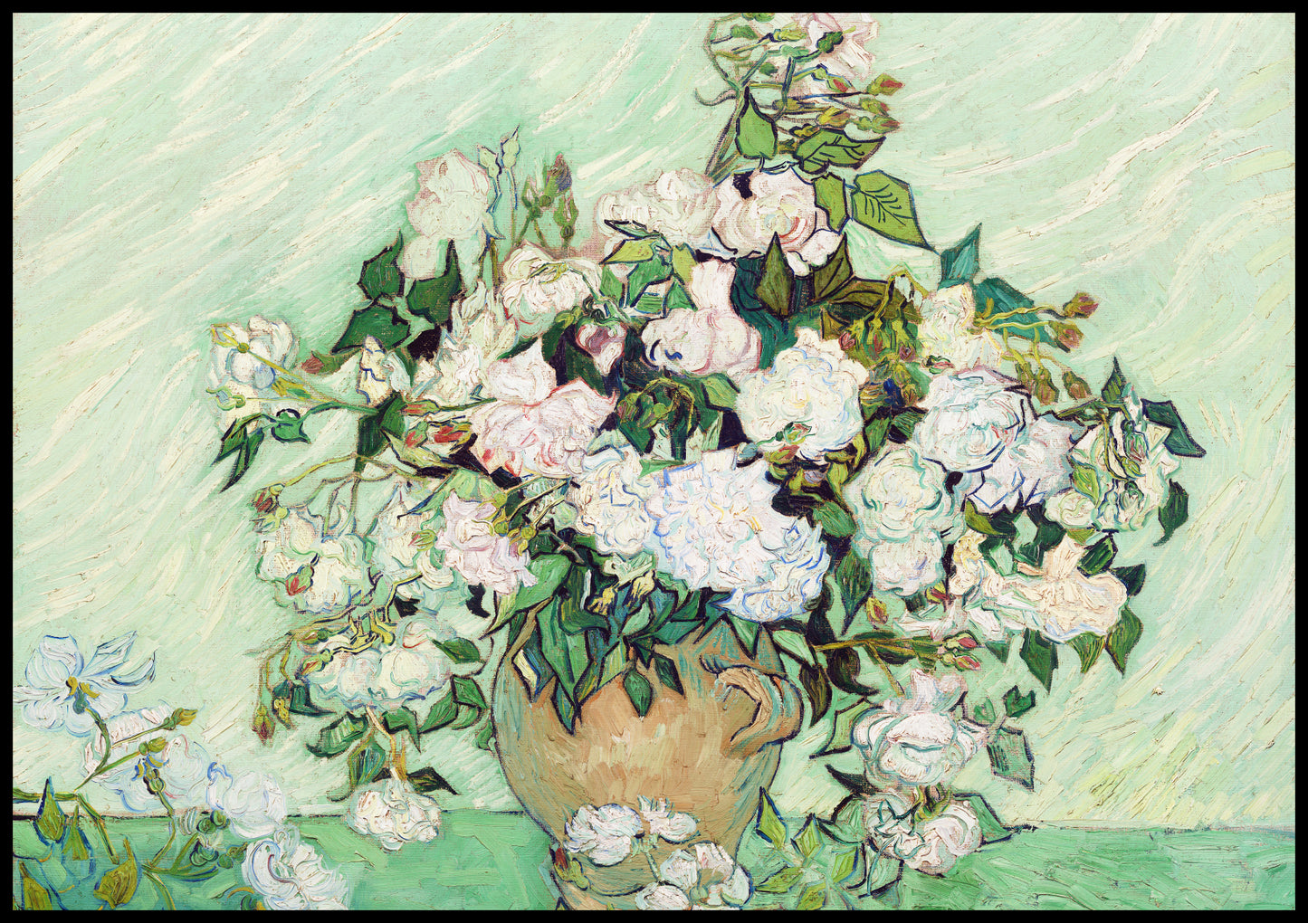 Plakat   Wazon z Różami, Van Gogh Vintage do Salonu