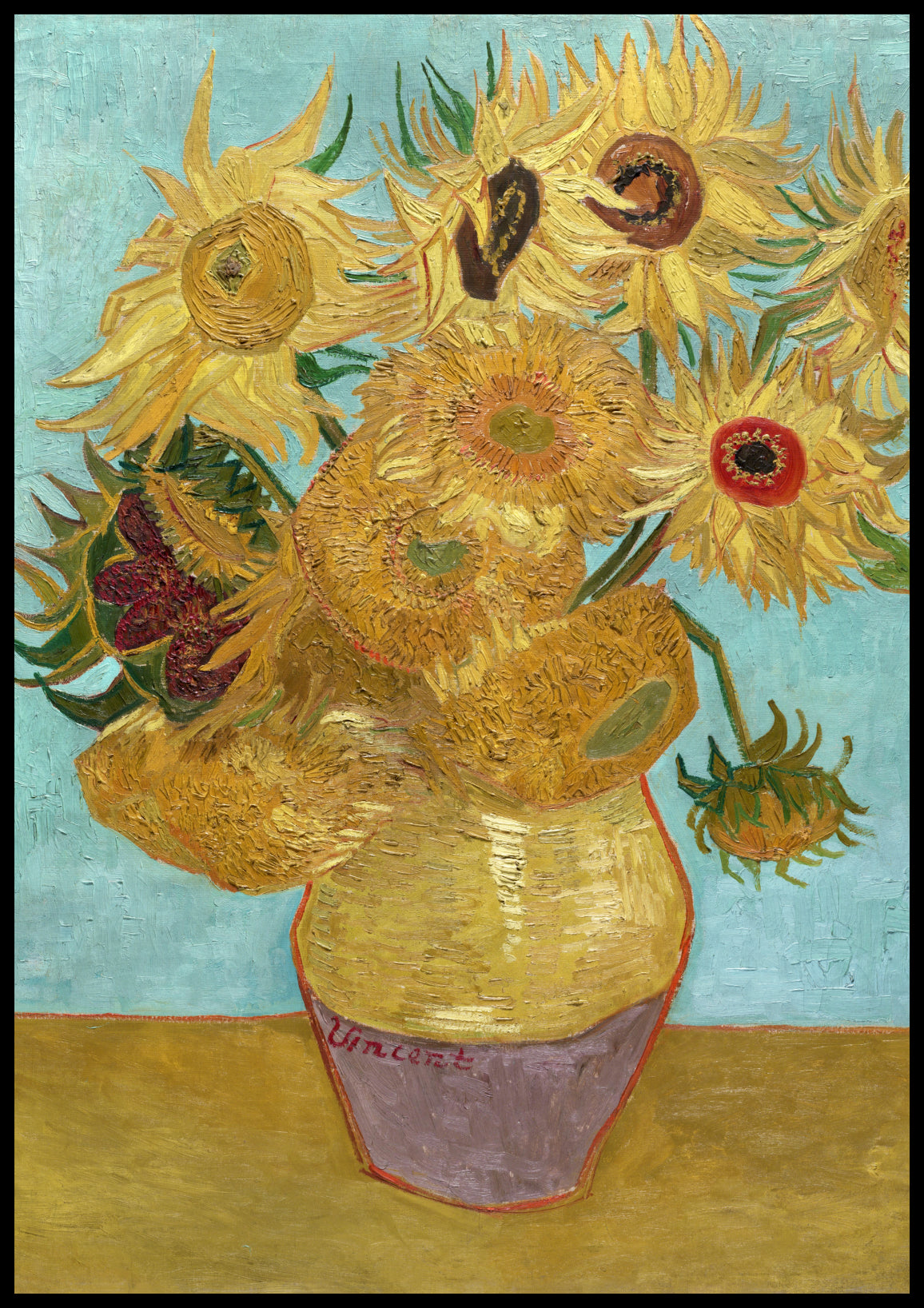 Plakat   Vase with Twelve Sunflowers, Van Gogh Vintage