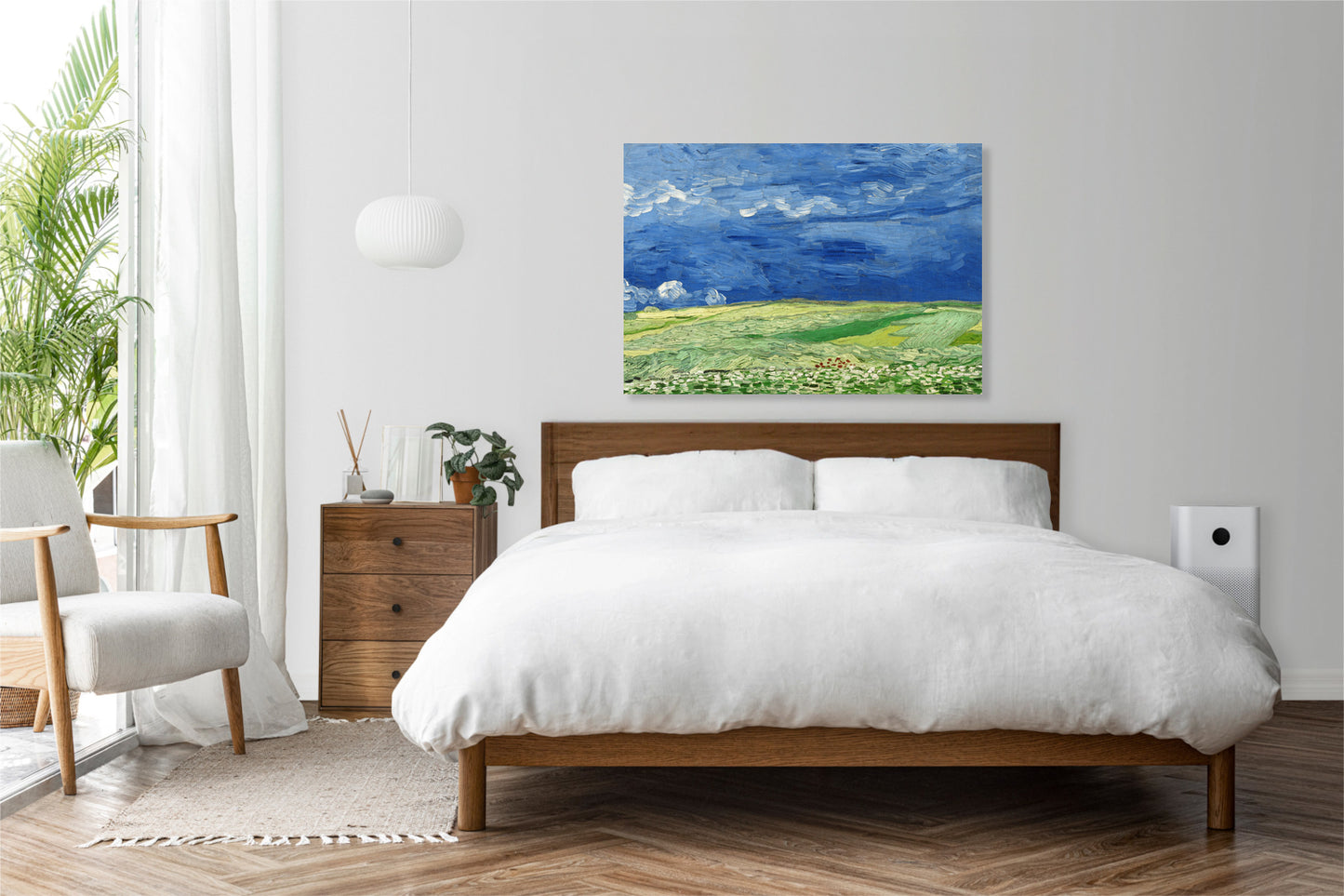 Obraz  Wheatfield under Thunderclouds, Van Gogh Vintage