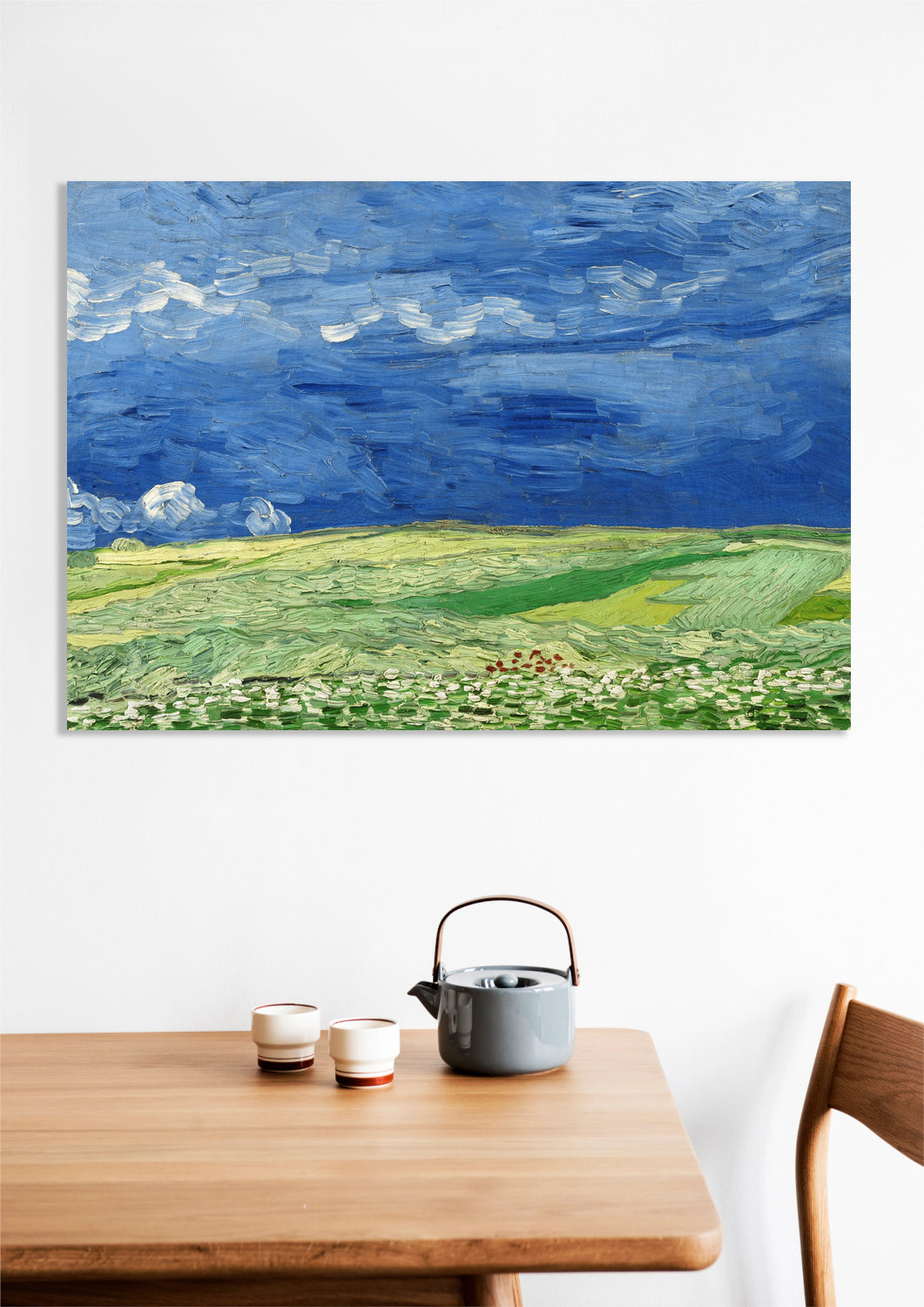 Obraz  Wheatfield under Thunderclouds, Van Gogh Vintage