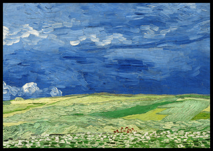 Plakat  Wheatfield under Thunderclouds, Van Gogh Vintage