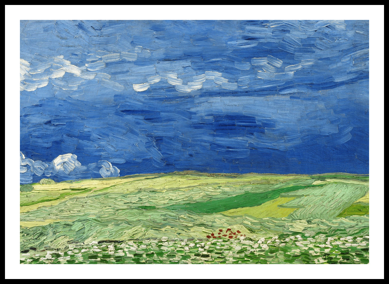 Plakat  Wheatfield under Thunderclouds, Van Gogh Vintage