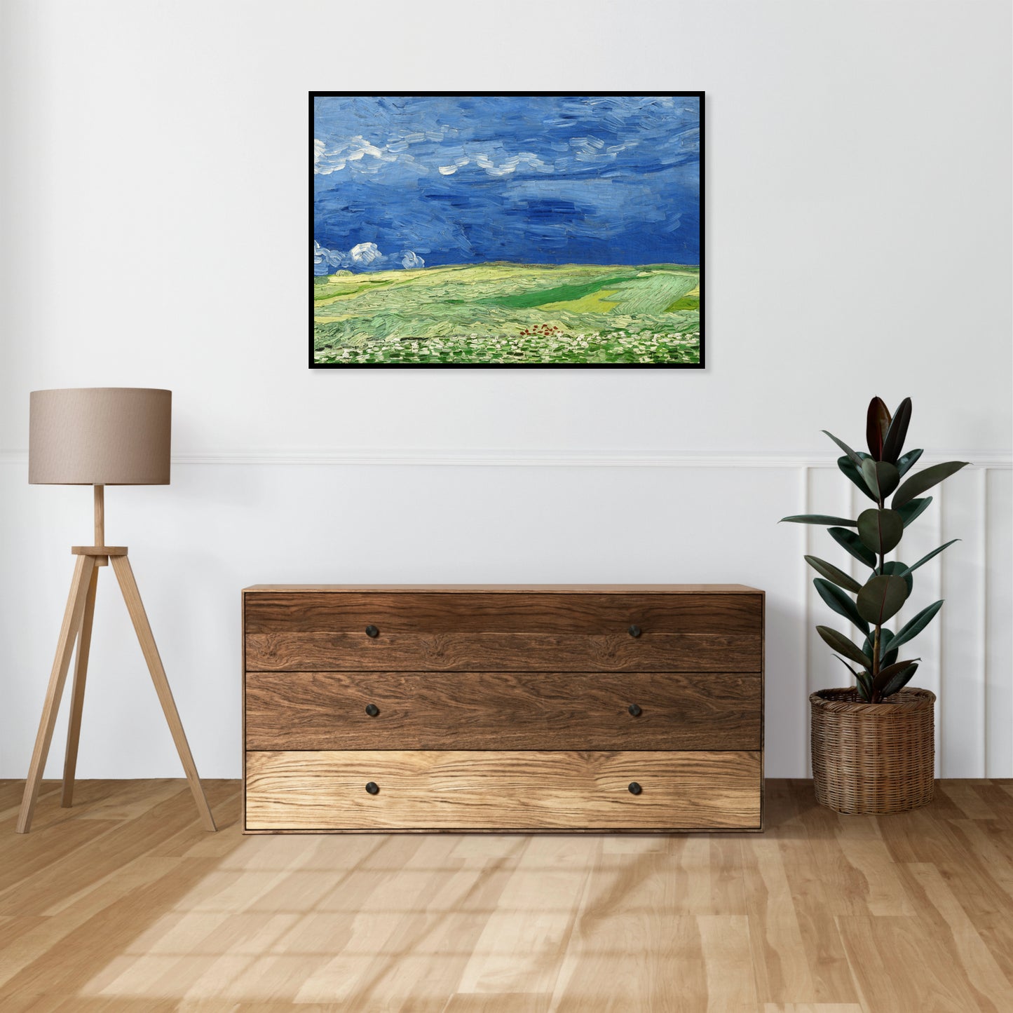 Plakat  Wheatfield under Thunderclouds, Van Gogh Vintage