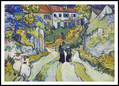 Plakat  Stairway at Auvers, Van Gogh Vintage do Salonu