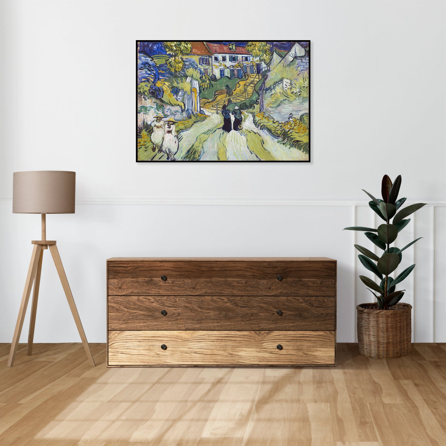Plakat  Stairway at Auvers, Van Gogh Vintage do Salonu
