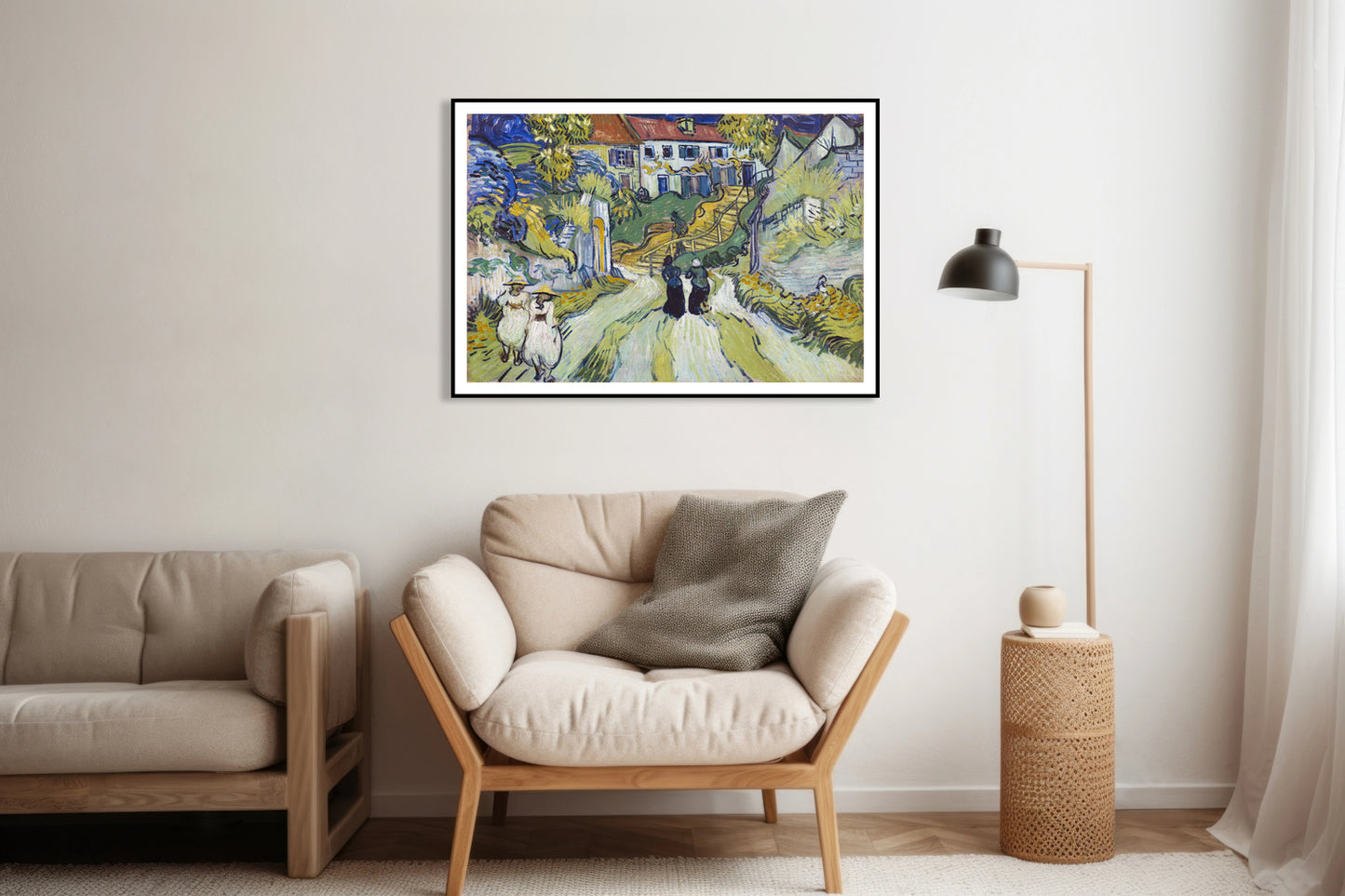 Plakat  Stairway at Auvers, Van Gogh Vintage do Salonu