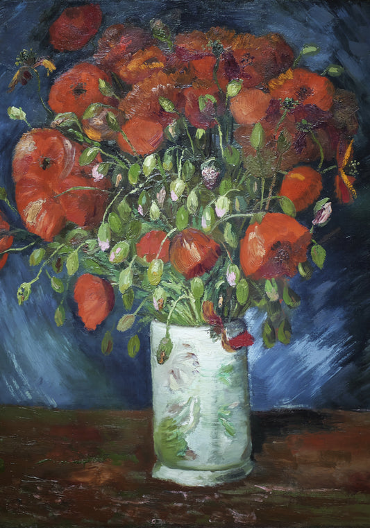 Plakat  Vase with Poppies, Van Gogh Vintage do Salonu