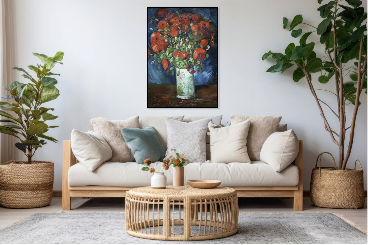Plakat  Vase with Poppies, Van Gogh Vintage do Salonu