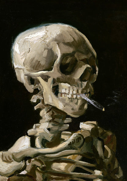 Plakat   Czaszka z Palącym się Papierosem, Van Gogh Vintage