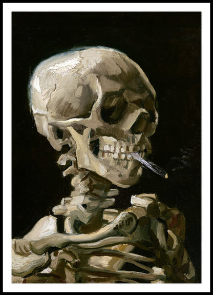 Plakat   Czaszka z Palącym się Papierosem, Van Gogh Vintage