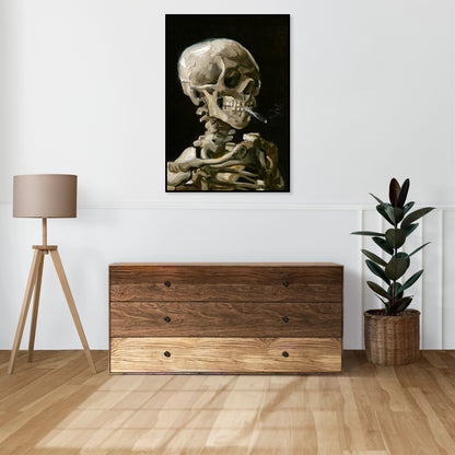 Plakat   Czaszka z Palącym się Papierosem, Van Gogh Vintage