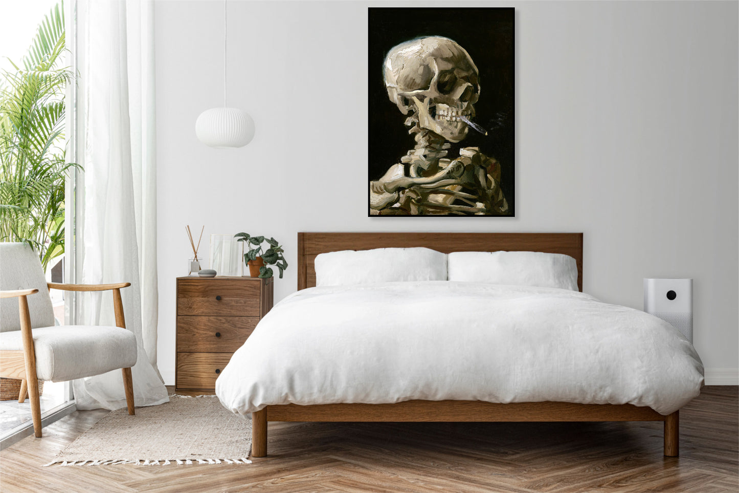 Plakat   Czaszka z Palącym się Papierosem, Van Gogh Vintage