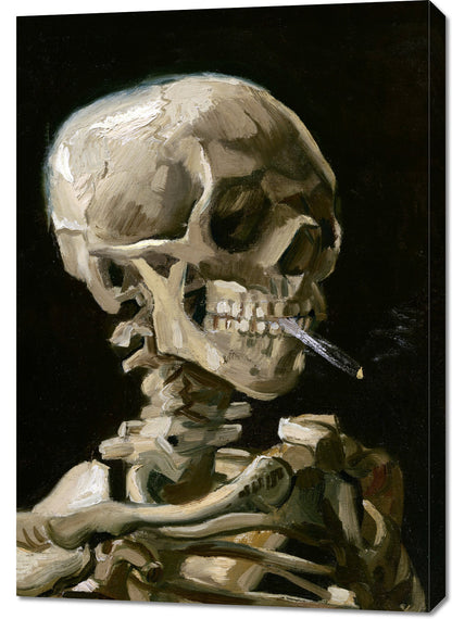 Obraz   Czaszka z Palącym się Papierosem, Van Gogh Vintage