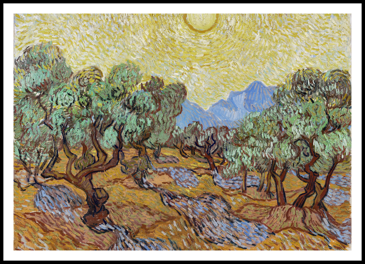Plakat  Olive Trees, Van Gogh Vintage do Salonu