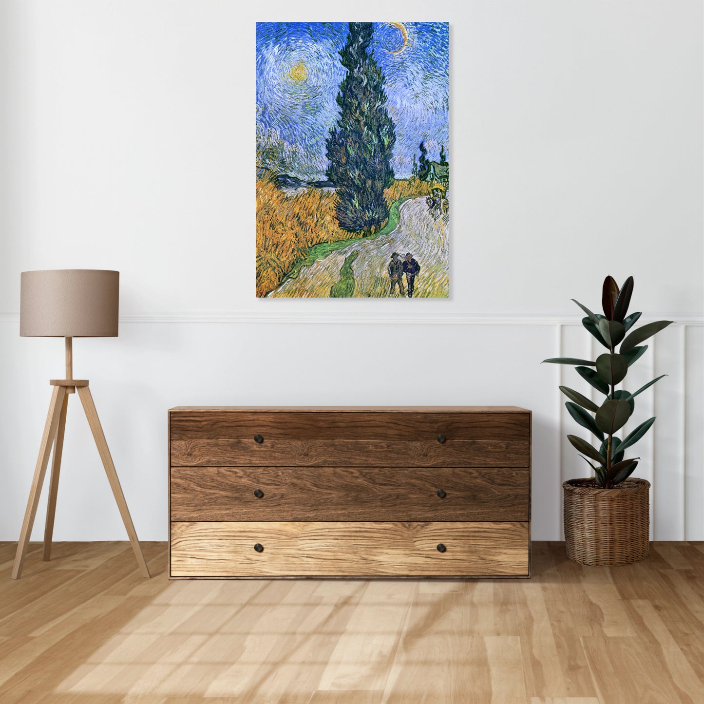Obraz   Droga z Cyprysem i Gwiazdą, Van Gogh Vintage