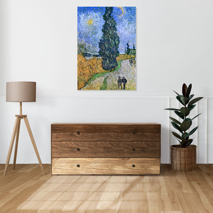 Obraz   Droga z Cyprysem i Gwiazdą, Van Gogh Vintage