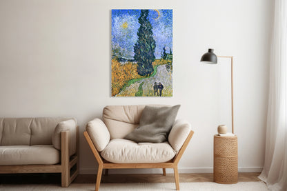 Obraz   Droga z Cyprysem i Gwiazdą, Van Gogh Vintage