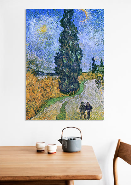 Obraz   Droga z Cyprysem i Gwiazdą, Van Gogh Vintage