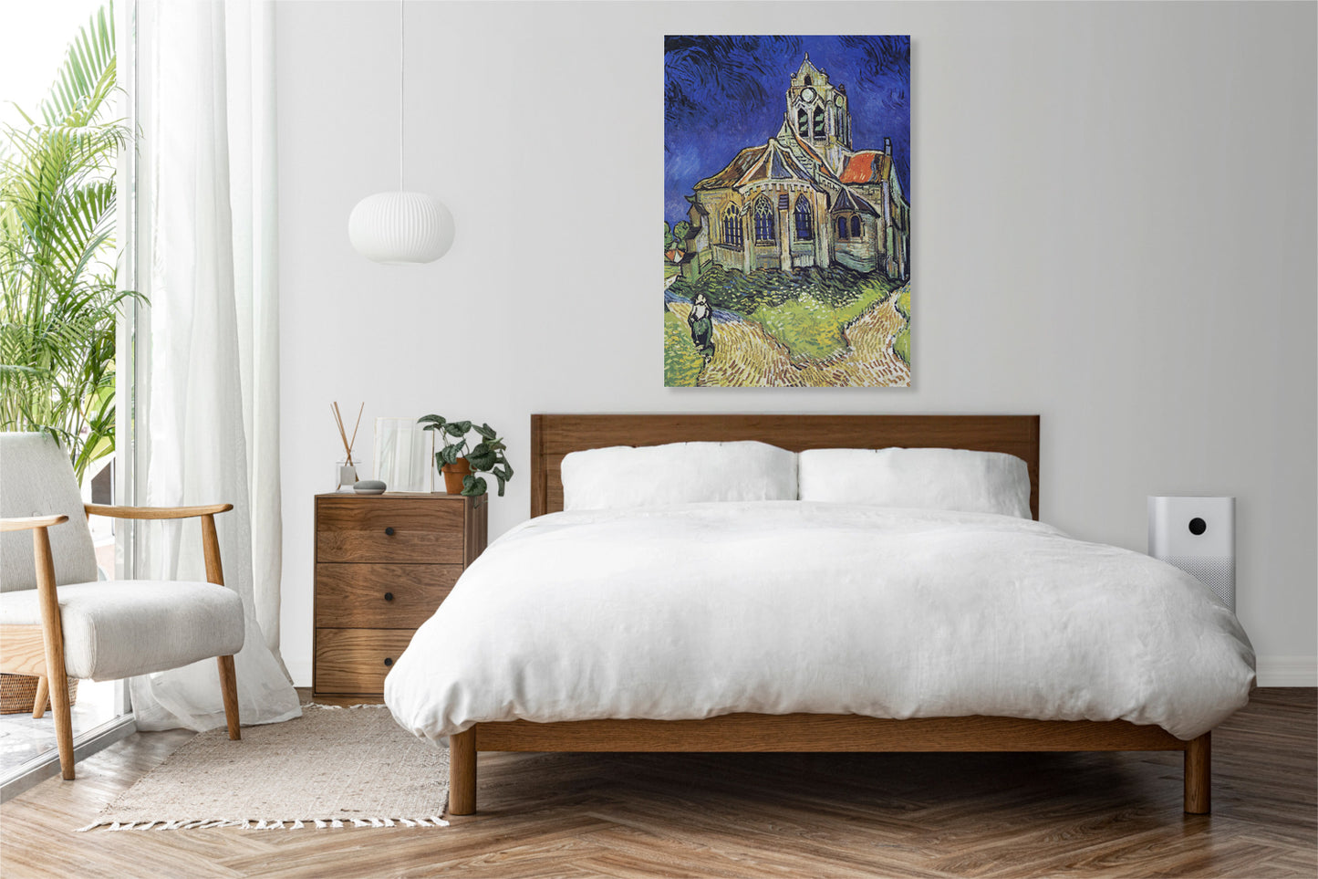 Obraz   Kościół w Auvers, Van Gogh Vintage do Salonu