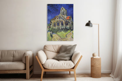 Obraz   Kościół w Auvers, Van Gogh Vintage do Salonu