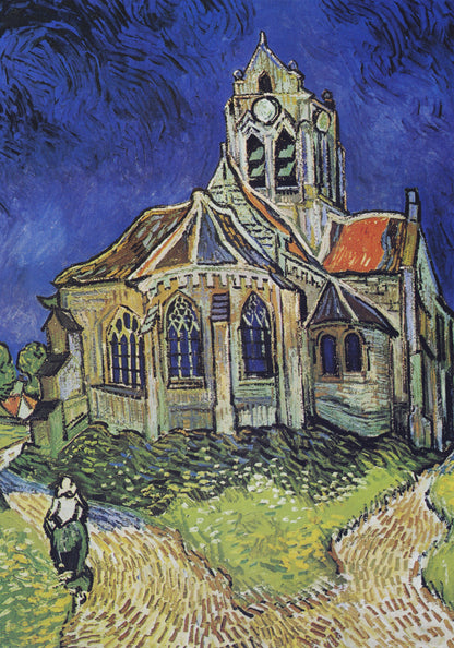 Plakat   Kościół w Auvers, Van Gogh Vintage do Salonu