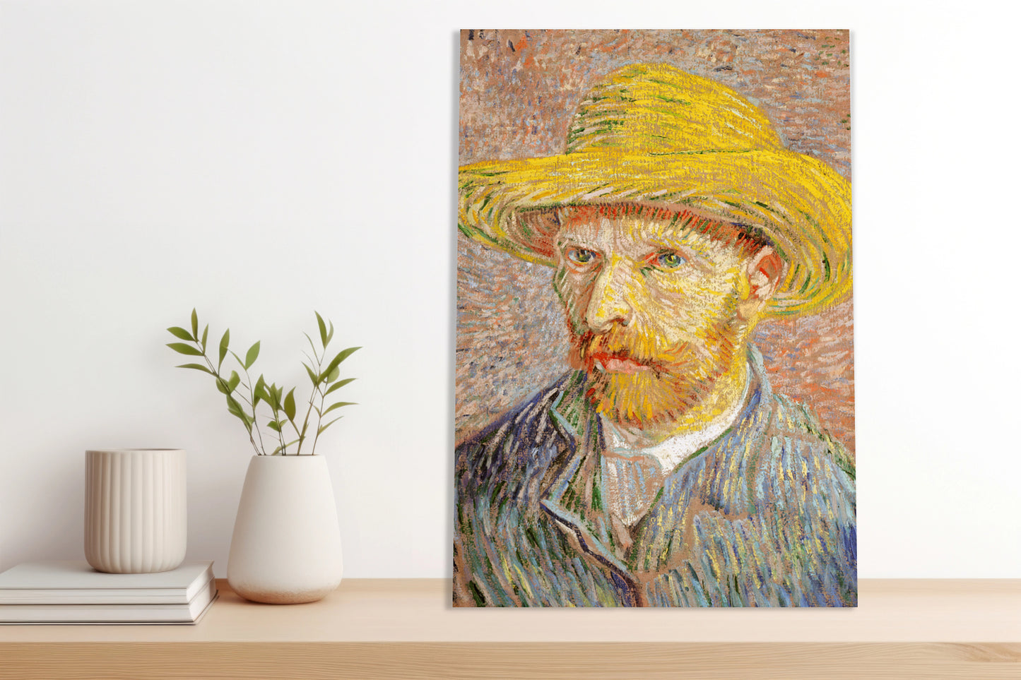 Obraz  Self-Portrait with a Straw Hat, Van Gogh Vintage