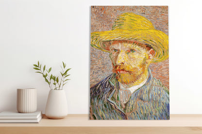 Obraz  Self-Portrait with a Straw Hat, Van Gogh Vintage