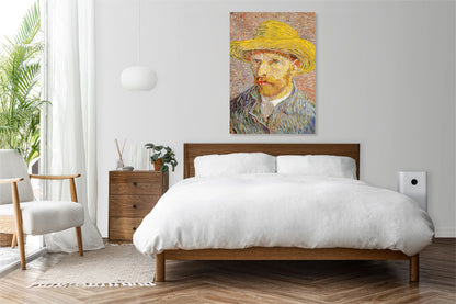 Obraz  Self-Portrait with a Straw Hat, Van Gogh Vintage