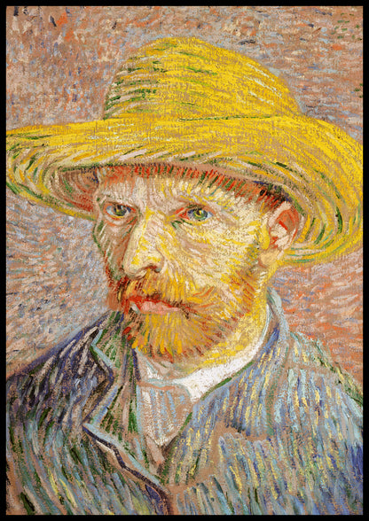 Plakat  Self-Portrait with a Straw Hat, Van Gogh Vintage