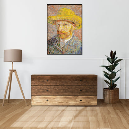 Plakat  Self-Portrait with a Straw Hat, Van Gogh Vintage
