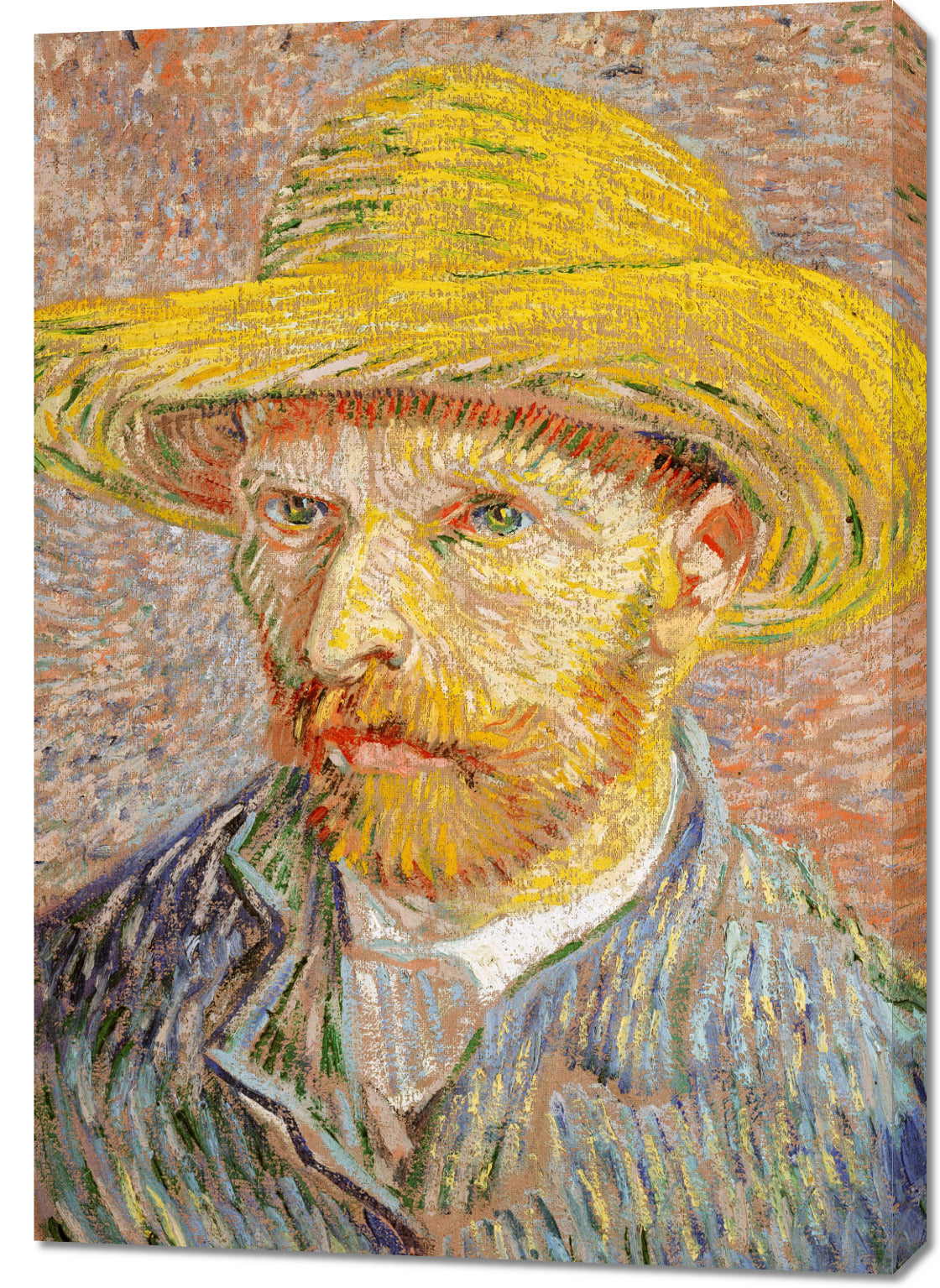 Obraz  Self-Portrait with a Straw Hat, Van Gogh Vintage