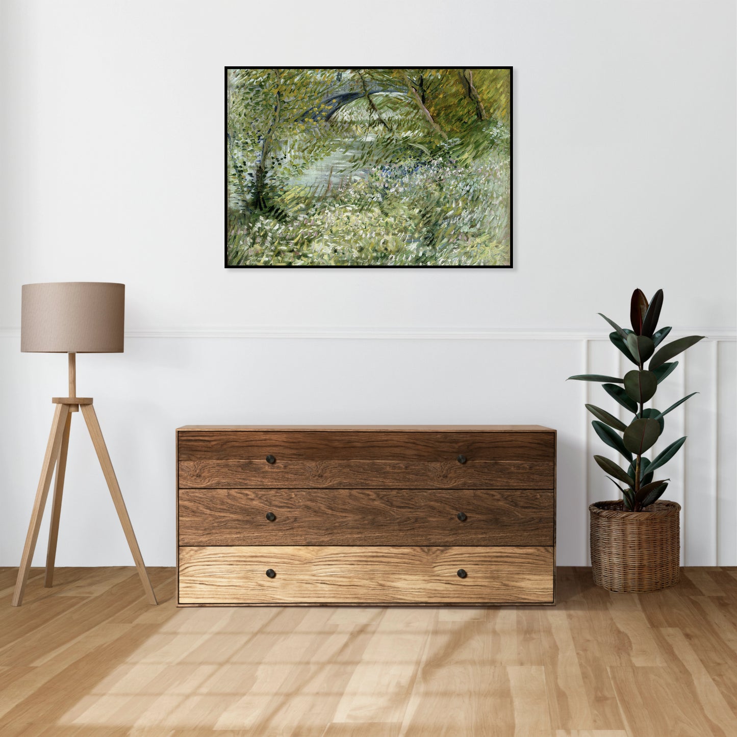 Plakat  River Bank in Springtime, Van Gogh Vintage