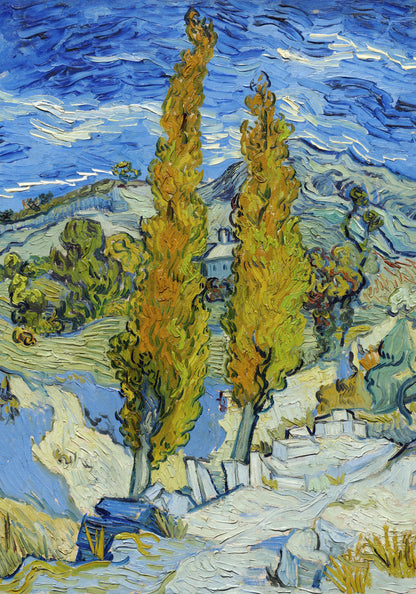 Plakat  The Poplars at Saint-Rémy, Van Gogh Vintage
