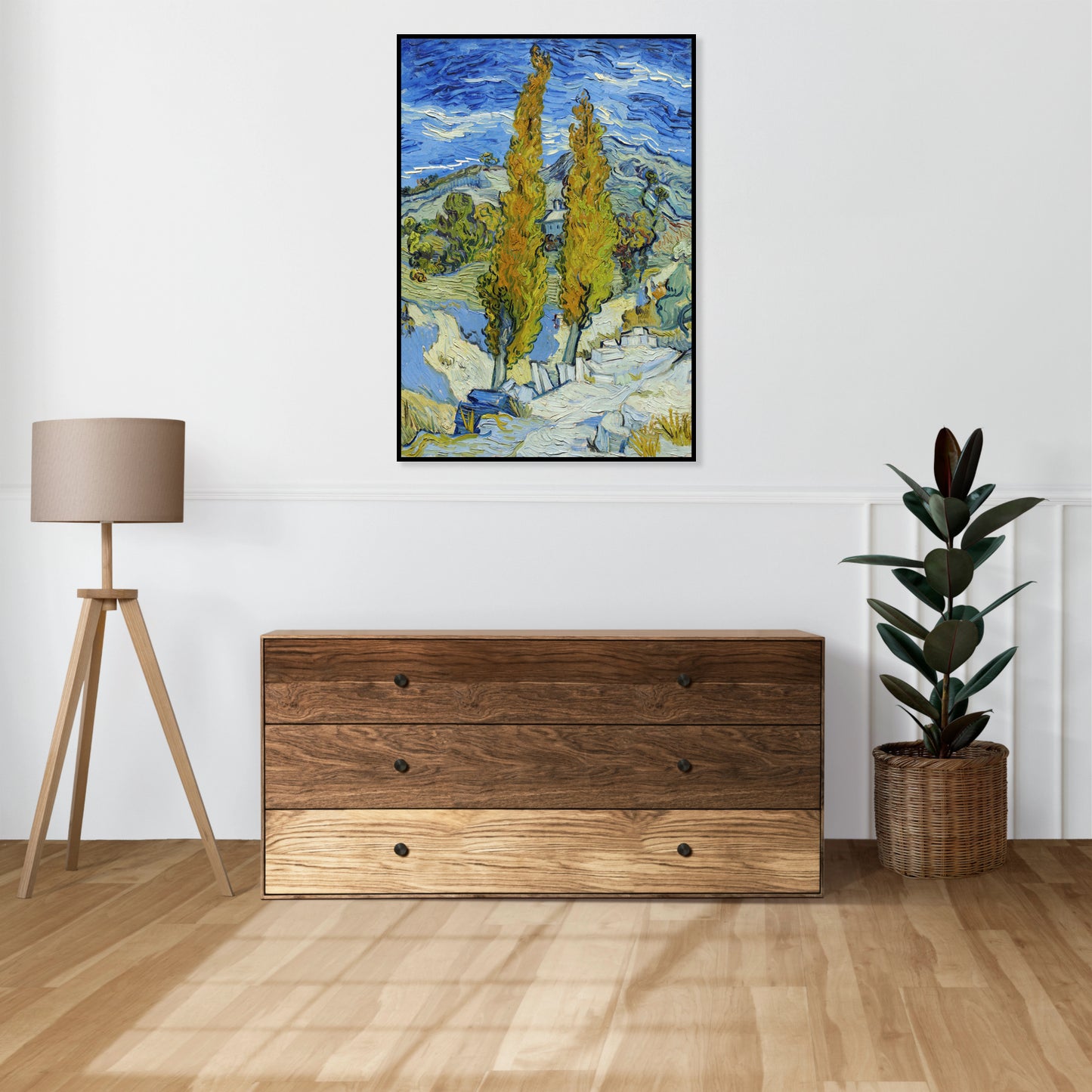 Plakat  The Poplars at Saint-Rémy, Van Gogh Vintage