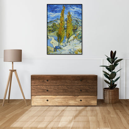 Plakat  The Poplars at Saint-Rémy, Van Gogh Vintage