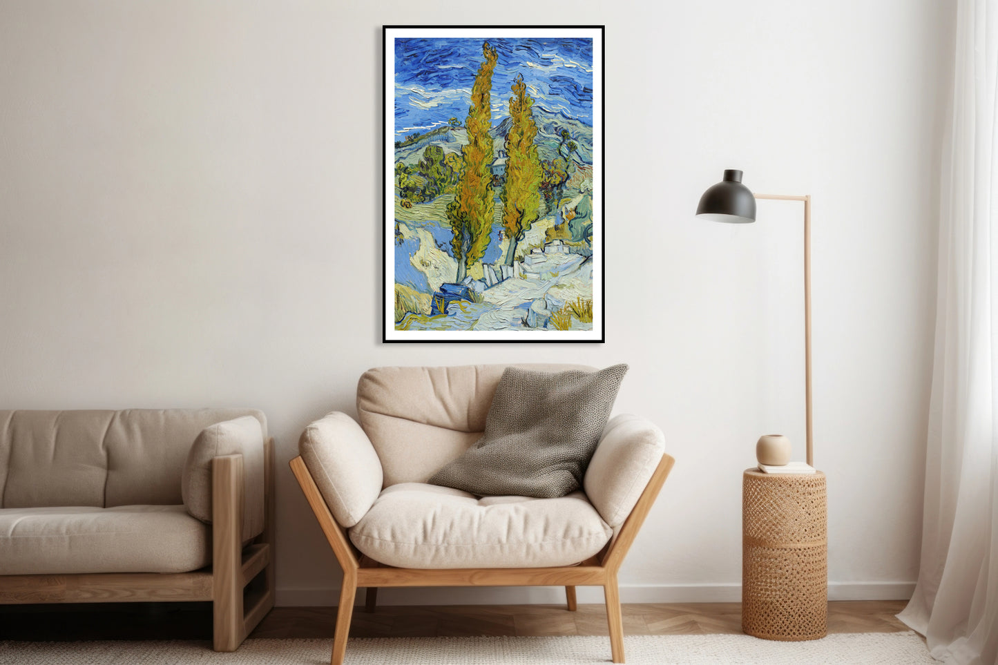 Plakat  The Poplars at Saint-Rémy, Van Gogh Vintage