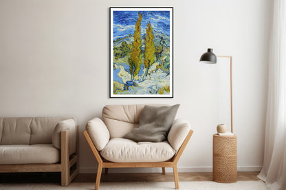 Plakat  The Poplars at Saint-Rémy, Van Gogh Vintage