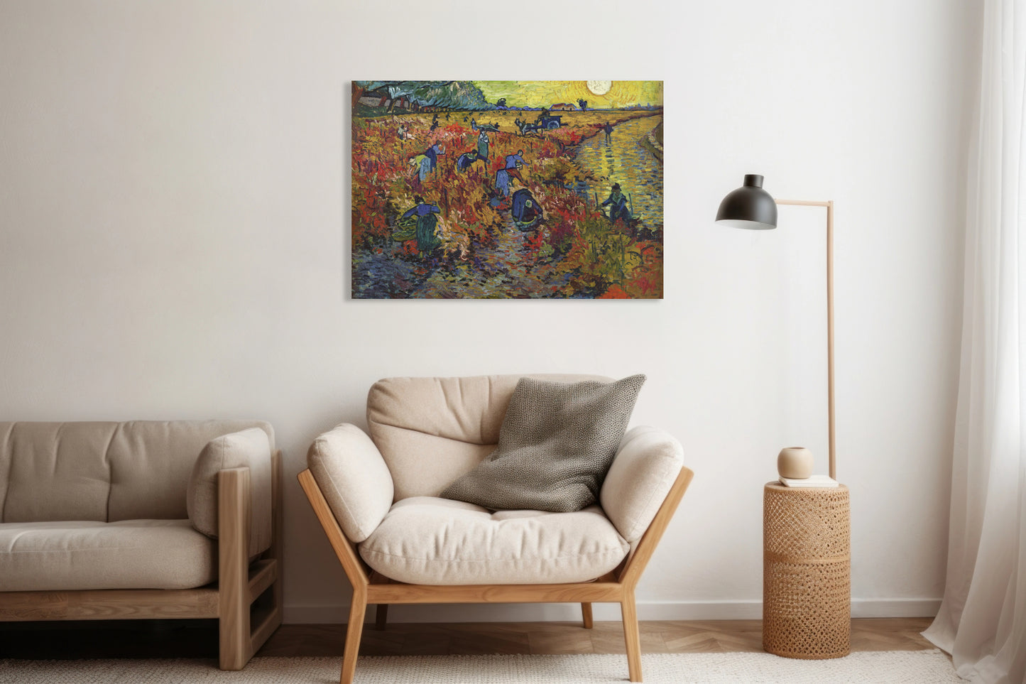 Obraz   The Red Vineyard, Van Gogh Vintage do Salonu