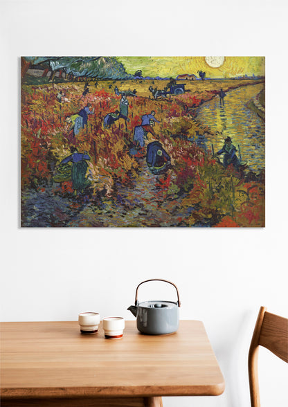 Obraz   The Red Vineyard, Van Gogh Vintage do Salonu