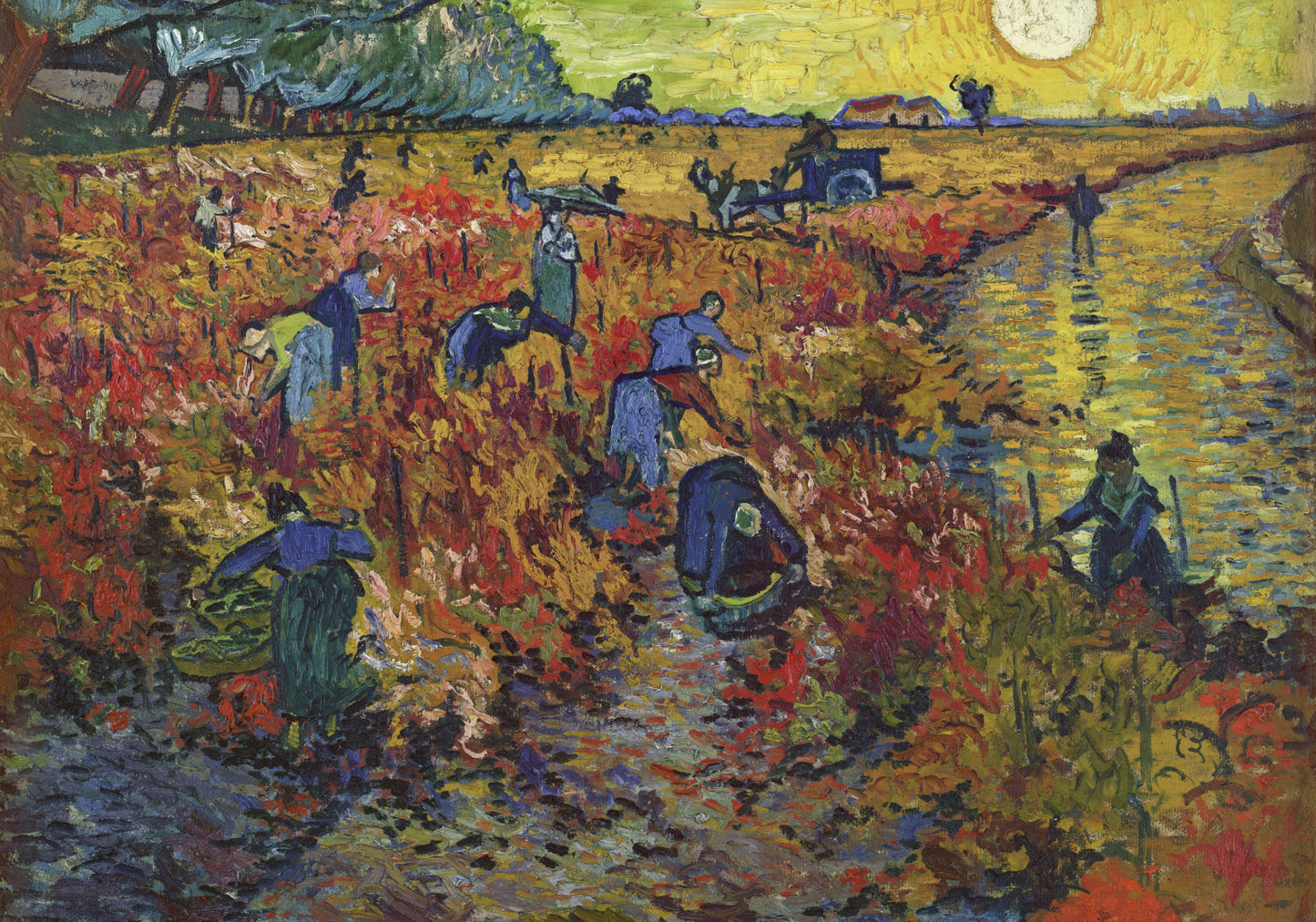 Plakat   The Red Vineyard, Van Gogh Vintage do Salonu