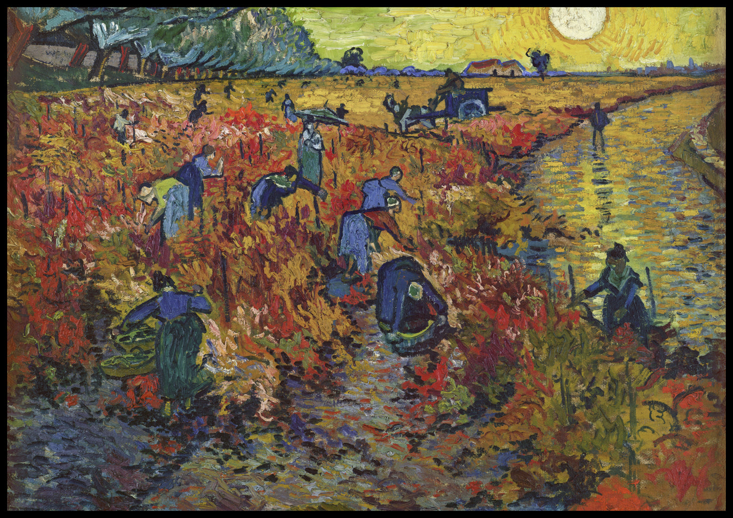 Plakat   The Red Vineyard, Van Gogh Vintage do Salonu