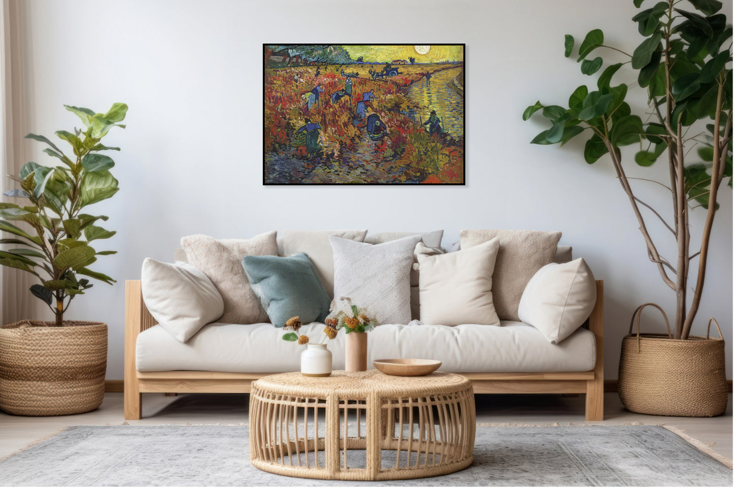 Plakat   The Red Vineyard, Van Gogh Vintage do Salonu