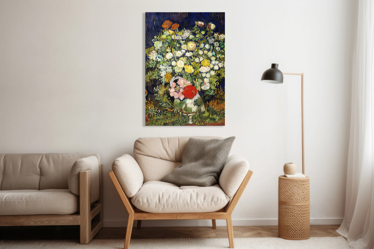 Obraz  Bouquet of Flowers in a Vase, Van Gogh Vintage