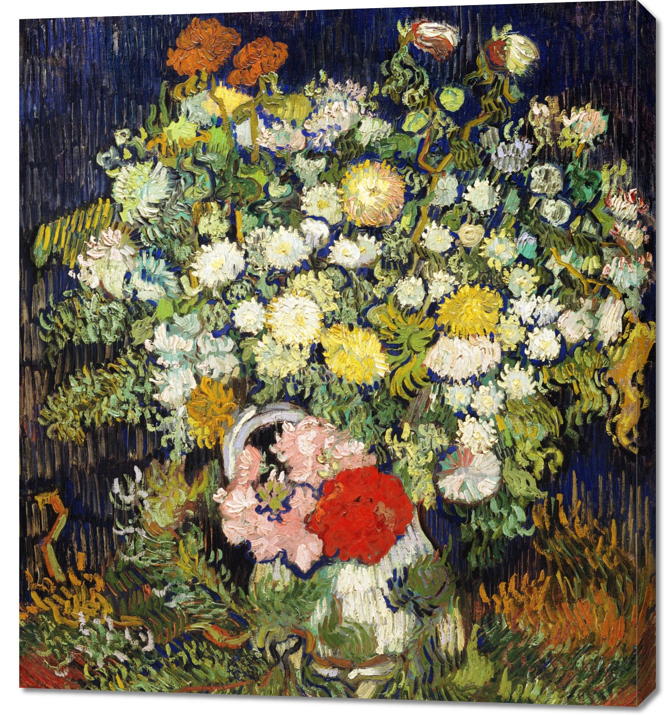 Obraz  Bouquet of Flowers in a Vase, Van Gogh Vintage