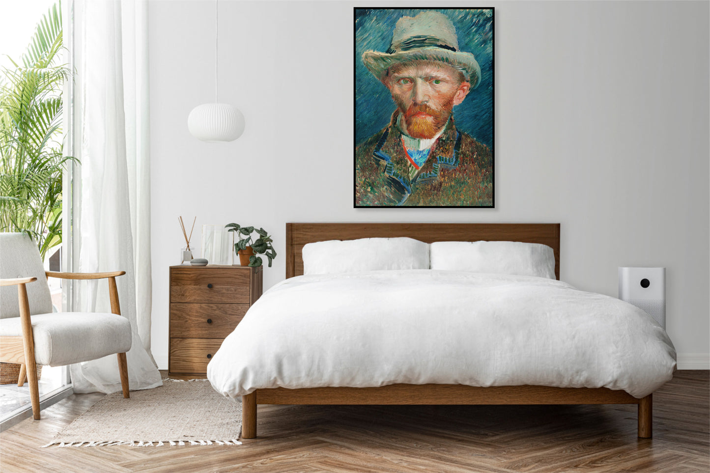 Plakat Van Gogh - Autoportret z kapeluszem